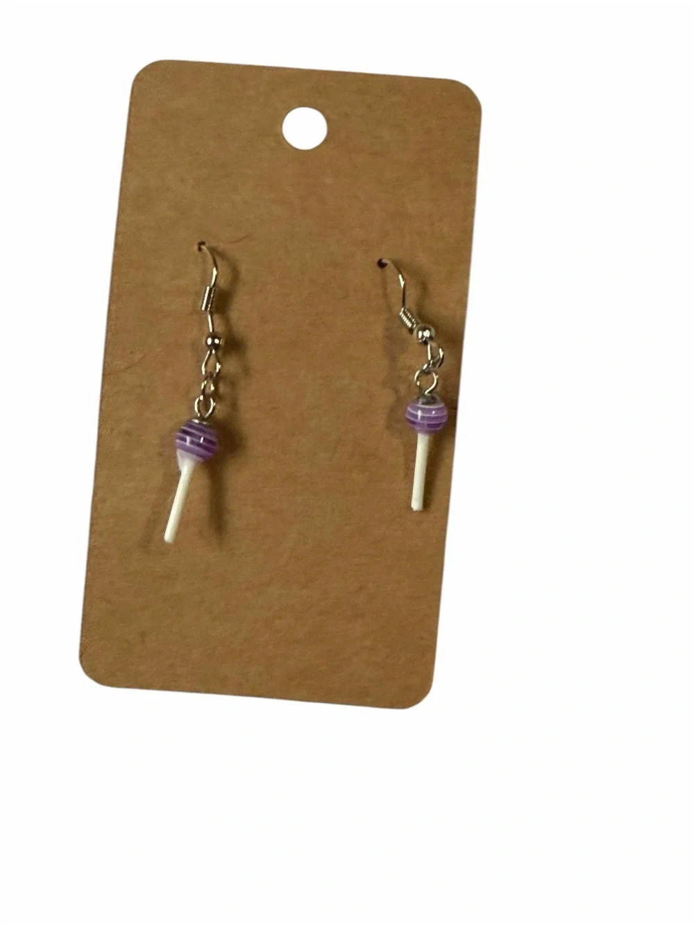 Purple Lollipop Drop Earrings - Women Jewelry